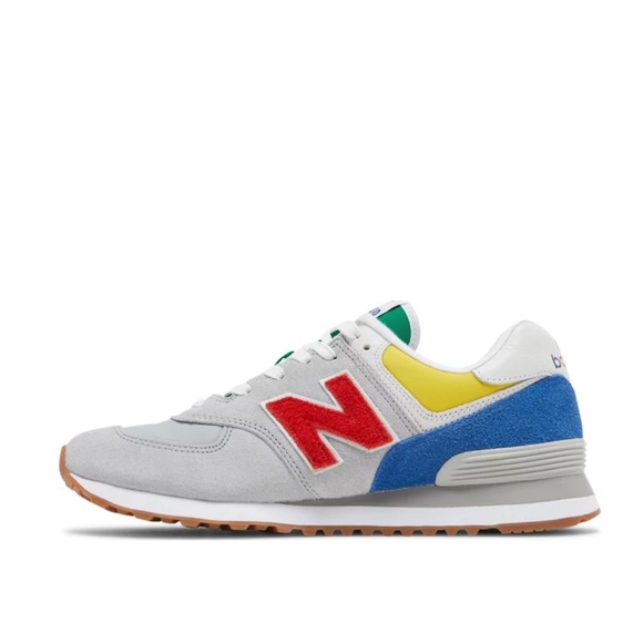 NWOT Staud x New Balance 574 Rain Cloud Team Red - Picture 3 of 6